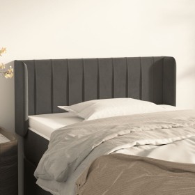 Dark gray velvet headboard 83x16x78/88 cm by , Headboards and footboards - Ref: Foro24-3119037, Price: 46,99 €, Discount: %