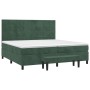 Cama box spring con colchón terciopelo verde oscuro 200x200 cm de , Camas y somieres - Ref: Foro24-3137866, Precio: 820,86 €,...