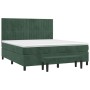 Cama box spring con colchón terciopelo verde oscuro 180x200 cm de , Camas y somieres - Ref: Foro24-3137980, Precio: 672,63 €,...