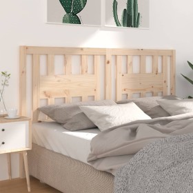 Solid pine wood headboard 141x4x100 cm by , Headboards and footboards - Ref: Foro24-818665, Price: 53,99 €, Discount: %