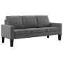 Gray Faux Leather 3 Seater Sofa by , Sofas - Ref: Foro24-288761, Price: 376,99 €, Discount: %