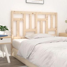 Solid pine wood bed headboard 140.5x4x100 cm by , Headboards and footboards - Ref: Foro24-818965, Price: 55,99 €, Discount: %