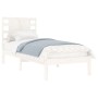 Estructura de cama madera maciza individual blanco 75x190 cm de , Camas y somieres - Ref: Foro24-3104179, Precio: 93,99 €, De...