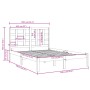 Estructura de cama de madera maciza blanca 135x190 cm de , Camas y somieres - Ref: Foro24-3105446, Precio: 135,29 €, Descuent...