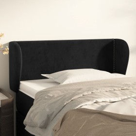 Black velvet headboard 103x23x78/88 cm by , Headboards and footboards - Ref: Foro24-3117048, Price: 50,36 €, Discount: %