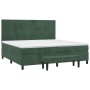 Cama box spring con colchón terciopelo verde oscuro 200x200 cm de , Camas y somieres - Ref: Foro24-3137986, Precio: 757,63 €,...