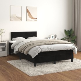 Box spring bed with black velvet mattress 120x200 cm by , Beds and slatted bases - Ref: Foro24-3141235, Price: 383,99 €, Disc...