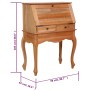 Solid mahogany wood secretary desk 78x42x103 cm by , Desks - Ref: Foro24-283842, Price: 346,57 €, Discount: %