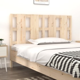 Solid pine wood bed headboard 140.5x4x100 cm by , Headboards and footboards - Ref: Foro24-817985, Price: 61,99 €, Discount: %