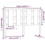 Bettkopfteil aus massivem Kiefernholz, 140,5 x 4 x 100 cm von , Kopf- und Fußteile - Ref: Foro24-817985, Preis: 59,85 €, Raba...