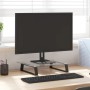 Tempered glass and black metal monitor stand 40x35x8 cm by , Computer bases and risers - Ref: Foro24-374227, Price: 20,99 €, ...