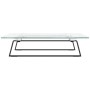 Tempered glass and black metal monitor stand 40x35x8 cm by , Computer bases and risers - Ref: Foro24-374227, Price: 20,99 €, ...