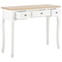 Console table with 3 white drawers by vidaXL, Side tables - Ref: Foro24-280044, Price: 156,08 €, Discount: %