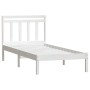 Estructura de cama madera maciza de pino blanco 100x200 cm de , Camas y somieres - Ref: Foro24-3100580, Precio: 112,25 €, Des...