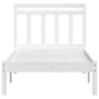 Estructura de cama madera maciza de pino blanco 100x200 cm de , Camas y somieres - Ref: Foro24-3100580, Precio: 112,25 €, Des...