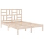 Solid pine wood bed frame 160x200 cm by , Beds and slatted bases - Ref: Foro24-3105960, Price: 132,99 €, Discount: %