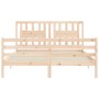 Estructura de cama con cabecero madera maciza 160x200 cm de , Camas y somieres - Ref: Foro24-3194581, Precio: 151,00 €, Descu...