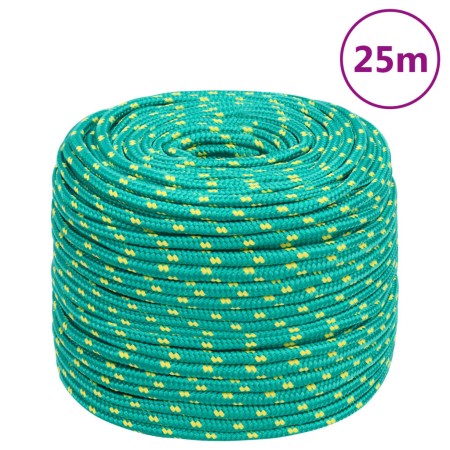 Green polypropylene boat rope 10 mm 25 m by , Ropes and metal cords - Ref: Foro24-152718, Price: 17,39 €, Discount: %