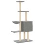 Cat scratching post with light gray sisal posts 145 cm by , Cat furniture - Ref: Foro24-172095, Price: 45,99 €, Discount: %