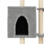 Cat scratching post with light gray sisal posts 145 cm by , Cat furniture - Ref: Foro24-172095, Price: 45,99 €, Discount: %