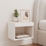 Wall bedside table with white LED lights by , TV Furniture - Ref: Foro24-837113, Price: 36,99 €, Discount: %