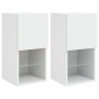 TV furniture with LED lights 2 pcs white 30.5x30x60 cm by , TV Furniture - Ref: Foro24-836988, Price: 81,99 €, Discount: %