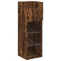 TV cabinet with LED lights smoked oak 30.5x30x90 cm by , TV Furniture - Ref: Foro24-837009, Price: 50,87 €, Discount: %