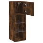 TV cabinet with LED lights smoked oak 30.5x30x90 cm by , TV Furniture - Ref: Foro24-837009, Price: 50,87 €, Discount: %