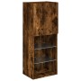 TV cabinet with LED lights smoked oak 40.5x30x102 cm by , TV Furniture - Ref: Foro24-837061, Price: 72,60 €, Discount: %