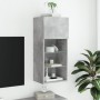 Concrete gray TV cabinet with LED lights 40.5x30x90 cm by , TV Furniture - Ref: Foro24-837049, Price: 54,23 €, Discount: %