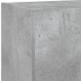 Concrete gray TV cabinet with LED lights 40.5x30x90 cm by , TV Furniture - Ref: Foro24-837049, Price: 54,23 €, Discount: %