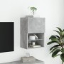 Concrete gray TV cabinet with LED lights 40.5x30x60 cm by , TV Furniture - Ref: Foro24-837035, Price: 48,18 €, Discount: %