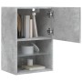 Concrete gray TV cabinet with LED lights 40.5x30x60 cm by , TV Furniture - Ref: Foro24-837035, Price: 48,18 €, Discount: %