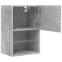 Concrete gray TV cabinet with LED lights 40.5x30x60 cm by , TV Furniture - Ref: Foro24-837035, Price: 48,18 €, Discount: %