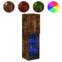 TV cabinet with LED lights smoked oak 30.5x30x102 cm by , TV Furniture - Ref: Foro24-837023, Price: 54,70 €, Discount: %