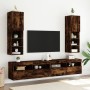 TV cabinet with LED lights smoked oak 30.5x30x102 cm by , TV Furniture - Ref: Foro24-837023, Price: 54,70 €, Discount: %