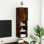 TV cabinet with LED lights smoked oak 30.5x30x102 cm by , TV Furniture - Ref: Foro24-837023, Price: 54,70 €, Discount: %