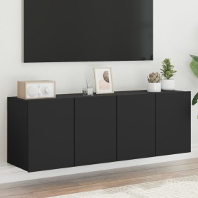 Wall TV furniture 2 units black 60x30x41 cm by , TV Furniture - Ref: Foro24-836941, Price: 71,62 €, Discount: %