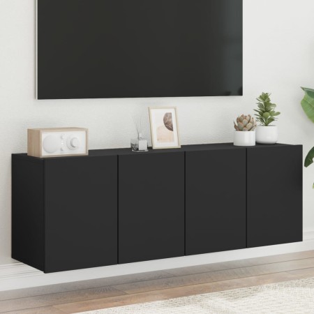 Wall TV furniture 2 units black 60x30x41 cm by , TV Furniture - Ref: Foro24-836941, Price: 75,09 €, Discount: %