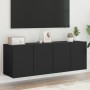 Wall TV furniture 2 units black 60x30x41 cm by , TV Furniture - Ref: Foro24-836941, Price: 75,09 €, Discount: %