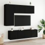 Wall TV furniture 2 units black 60x30x41 cm by , TV Furniture - Ref: Foro24-836941, Price: 75,09 €, Discount: %