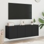 Wall TV furniture 2 units black 60x30x41 cm by , TV Furniture - Ref: Foro24-836941, Price: 75,09 €, Discount: %