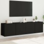 Muebles para TV de pared 2 unidades negro 80x30x41 cm de , Muebles TV - Ref: Foro24-836955, Precio: 102,45 €, Descuento: %