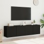 Muebles para TV de pared 2 unidades negro 80x30x41 cm de , Muebles TV - Ref: Foro24-836955, Precio: 102,45 €, Descuento: %