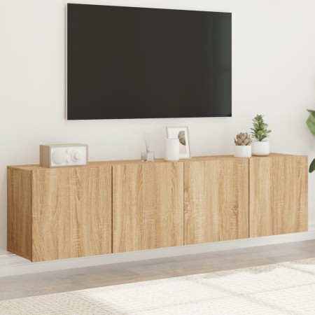 Muebles para TV de pared 2 unidades roble Sonoma 80x30x41 cm de , Muebles TV - Ref: Foro24-836957, Precio: 88,15 €, Descuento: %