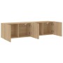 Wall TV cabinets 2 units Sonoma oak 80x30x41 cm by , TV Furniture - Ref: Foro24-836957, Price: 88,15 €, Discount: %