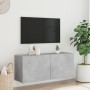 Mueble para TV de pared gris hormigón 100x30x41 cm de , Muebles TV - Ref: Foro24-836969, Precio: 58,46 €, Descuento: %