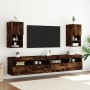 TV cabinet with LED lights smoked oak 30.5x30x60 cm by , TV Furniture - Ref: Foro24-836995, Price: 42,51 €, Discount: %