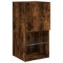 TV cabinet with LED lights smoked oak 30.5x30x60 cm by , TV Furniture - Ref: Foro24-836995, Price: 42,51 €, Discount: %