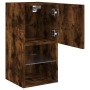 TV cabinet with LED lights smoked oak 30.5x30x60 cm by , TV Furniture - Ref: Foro24-836995, Price: 42,51 €, Discount: %